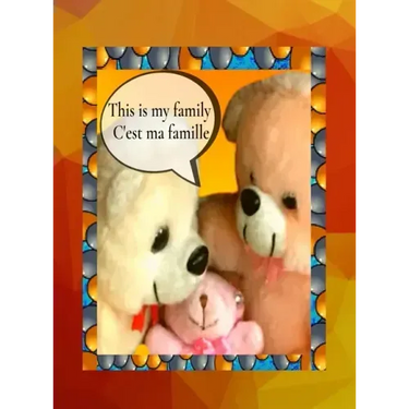 This is my family C'est ma famille: A bilingual English French children's colourful family photo book and beginner book for learning French