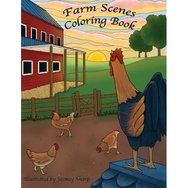 Farm Scenes Coloring Book: Country Scenes, Barns, Farm Animals For Adults To Color