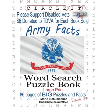 Circle It, Army Facts, Word Search, Puzzle Book