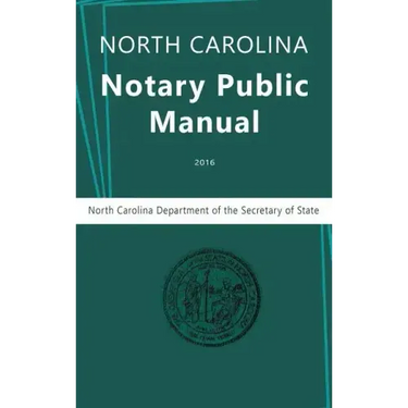 North Carolina Notary Public Manual, 2016