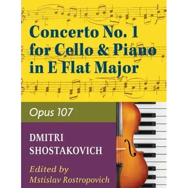 Concerto No. 1, Op. 107 By Dmitri Shostakovich. Edited By Rostropovich. For Cello and Piano Accompaniment. 20th Century. Difficulty: Difficult. Instru