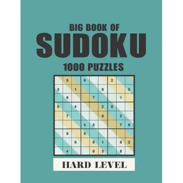 Big Book of Sudoku-1000 puzzles-Hard level: soduko for adults, Tons of Challenge for your Brain!