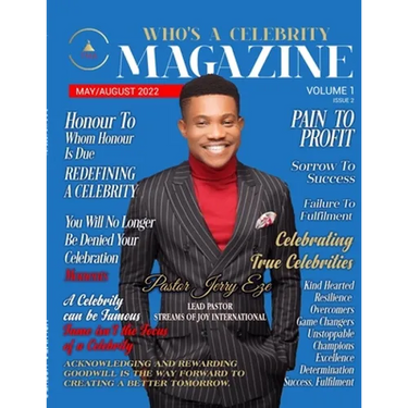 Who's A Celebrity Magazine Pastor Jerry on the cover