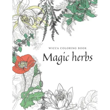 Magic herbs: Wicca coloring book