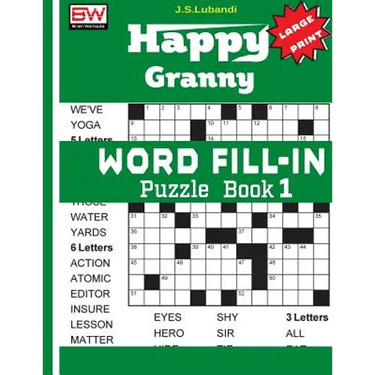 Happy Granny WORD FILL-IN Puzzle Book 1
