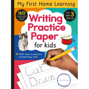 Writing Practice Paper for Kids: 160 Double-Sided Tear-Out Pages for Ages 3 and Up!