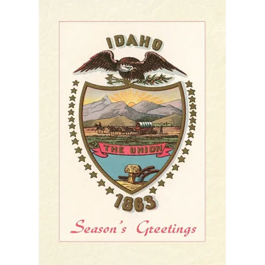 Vintage Lined Notebook Season's Greetings, State Seal