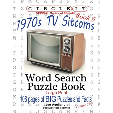 Circle It, 1970s Sitcoms Facts, Book 6, Word Search, Puzzle Book