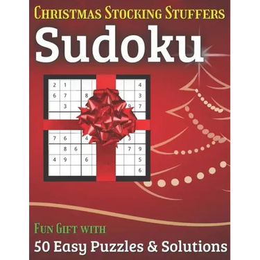 Christmas Stocking Stuffers Sudoku Fun Gift with 50 Easy Puzzles & Solutions: A great holiday surprise for men, women and teens and this puzzle book i