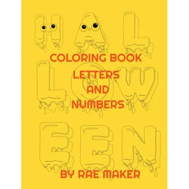Halloween Coloring Book Letters and Numbers