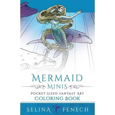 Mermaid Minis - Pocket Sized Fantasy Art Coloring Book