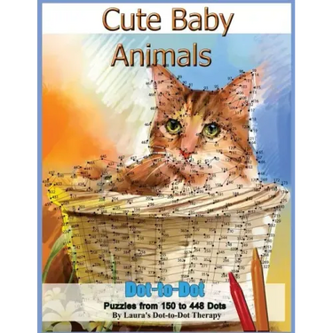 Cute Baby Animals - Dot-to-Dot Puzzles from 150-448 Dots