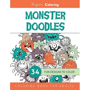 Monster Doodles: Coloring Book for Adults