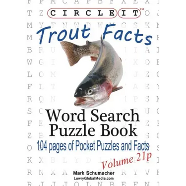 Circle It, Trout Facts, Pocket Size, Word Search, Puzzle Book