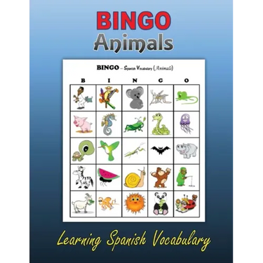 Bingo: Animals (Learning Spanish Vocabulary)