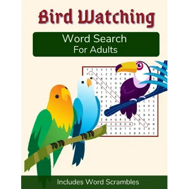 Bird Watching Word Search For Adults: Medium Difficulty Puzzle Book for Birders and Nature Lovers