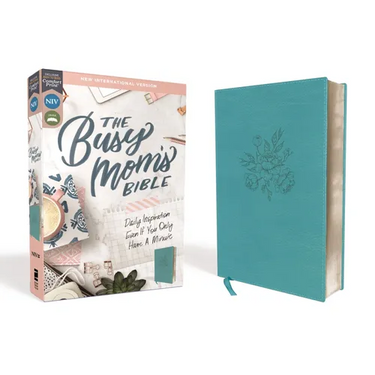 Niv, Busy Mom's Bible, Leathersoft, Teal, Red Letter Edition, Comfort Print: Daily Inspiration Even If You Only Have One Minute