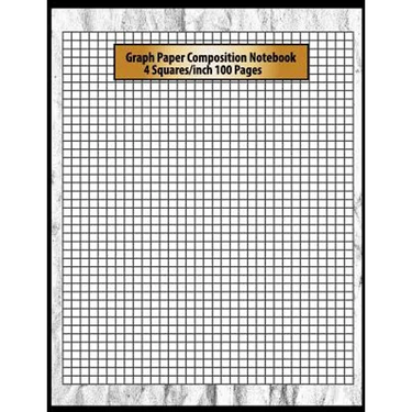 Graph Paper Composition Notebook: 4 Squares Per Inch 100 Pages Perfect Artists Drawing Activities Notebook 8.5 X 11 Inch Double-Sided.