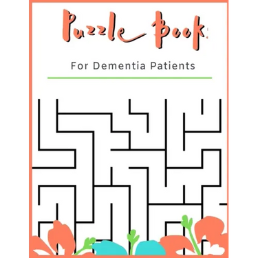 Puzzle Book for Dementia Patients: For Adults With Dementia - 50 Puzzles - Paperback - Made In USA - Size 8.5x11