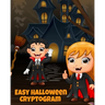 Easy Halloween Cryptogram: Cryptogram Puzzle Books For Kids With Answers - Crypto Grams For Families & Children - Perfect For Long Car Drives, Airplan