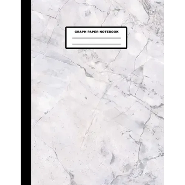 Graph Paper Notebook: Marble Cover Design - Quad Ruled - 120 Pages - 8.5" X 11" - Matte Finished Soft Cover
