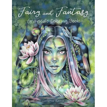 Fairy and Fantasy Grayscale Coloring Book