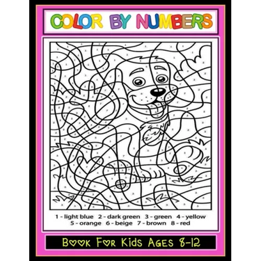Color by Numbers: Large print, Coloring Book for Kids Ages 8-12