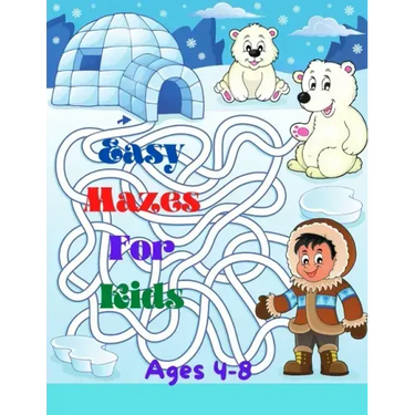 Easy Mazes For Kids: Activity mazes book, Ages 4-8