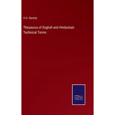 Thesaurus of English and Hindustani Technical Terms