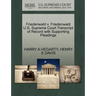 Friedenwald V. Friedenwald U.S. Supreme Court Transcript of Record with Supporting Pleadings