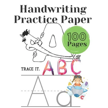 Handwriting Practice Paper: Writing paper for preschoolers, kindergartens for children Alphabet: 100 pages for handwriting exercises with dotted l