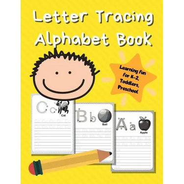 Letter Tracing Alphabet Book: ABC Learning Book for Kids - Toddlers, Preschool, K-2 - Yellow