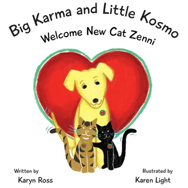 Big Karma and Little Kosmo Welcome New Cat Zenni