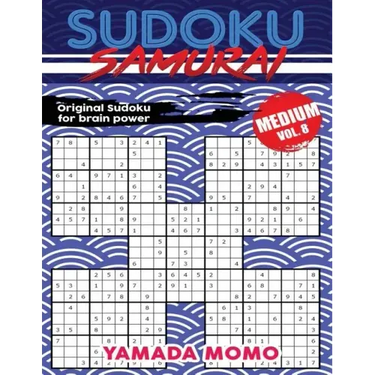 Sudoku Samurai Medium: Original Sudoku For Brain Power Vol. 8: Include 500 Puzzles Sudoku Samurai Medium Level