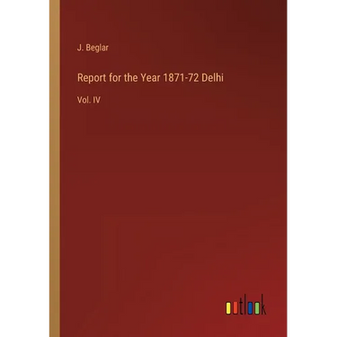 Report for the Year 1871-72 Delhi: Vol. IV