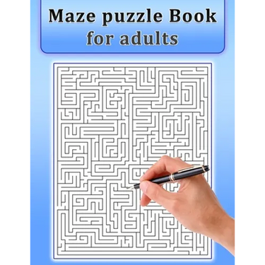 Maze Puzzle Book for Adults: Maze Puzzle Book for Adults &Teens with Solutions-Easy to Hard