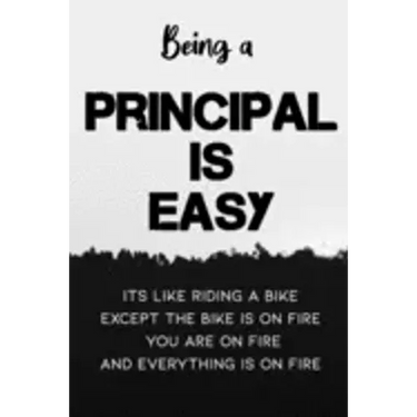 Being A Principal Is Easy It's Like Riding A Bike Except the Bike is On Fire You're On Fire Everything is on Fire: Special Gift for a Special Person F