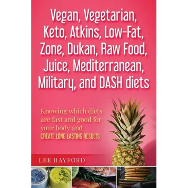 Vegan, Vegetarian, Keto, Atkins, Low-Fat, Zone, Dukan, Raw Food, Juice, Mediterranean, Military, and DASH diets: Knowing which diets are fast and good