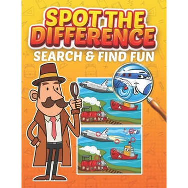 Spot the Difference Search and Find Fun: 30 Totally Engaging Picture Puzzles For Kids & Adults, Cartoon Puzzles of Artworks with Solution