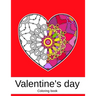 Valentine's day. Coloring book: 50 unique Heart Coloring book Mandala for Adults (volume 2) 8.5 x 11 inches