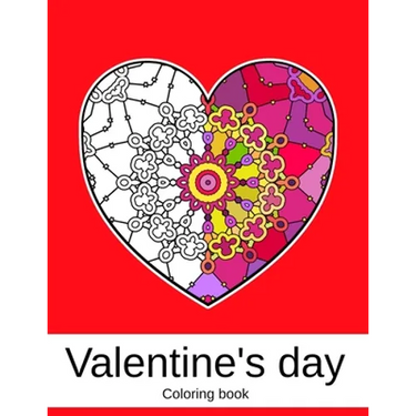Valentine's day. Coloring book: 50 unique Heart Coloring book Mandala for Adults (volume 2) 8.5 x 11 inches