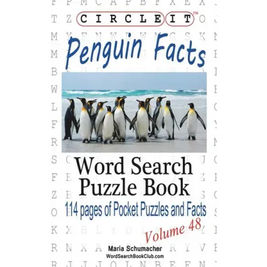 Circle It, Penguin Facts, Word Search, Puzzle Book