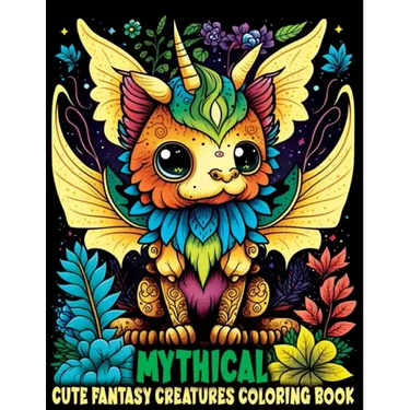 Cute Fantasy Mythical Creatures: Coloring Book Featuring Adorable Animals with Magical Creatures and Imaginary Worlds