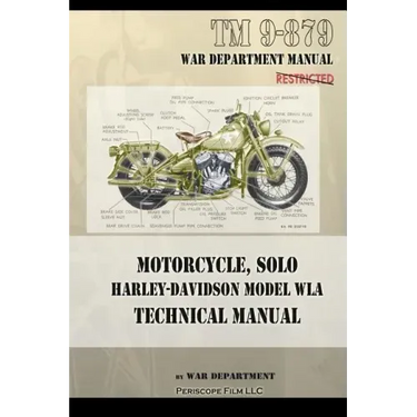 Motorcycle, Solo Harley-Davidson Model WLA Technical Manual