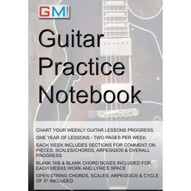 Guitar Practice Notebook: Instrumental diary for guitarists