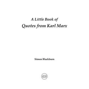 A Little Book of Quotes from Karl Marx