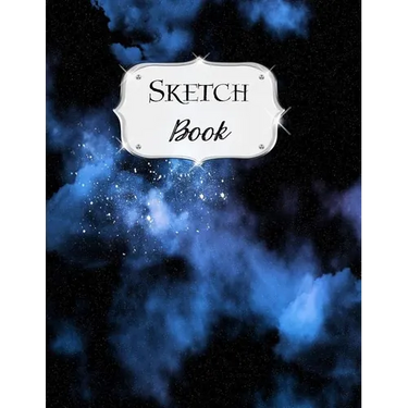 Sketch Book: Galaxy Sketchbook Scetchpad for Drawing or Doodling Notebook Pad for Creative Artists #5 Black Blue