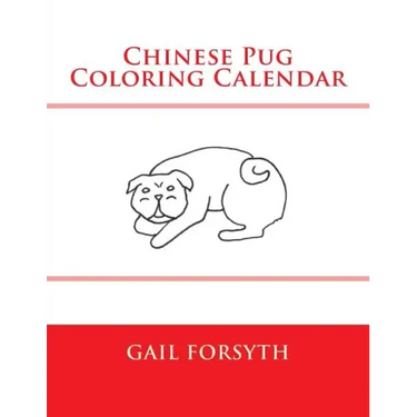 Chinese Pug Coloring Calendar