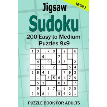 Jigsaw Sudoku Puzzle Book for Adults: 200 Easy to Medium Puzzles 9x9 (Volume 2)