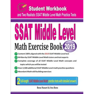 SSAT Middle Level Math Exercise Book: Student Workbook and Two Realistic SSAT Middle Level Math Tests